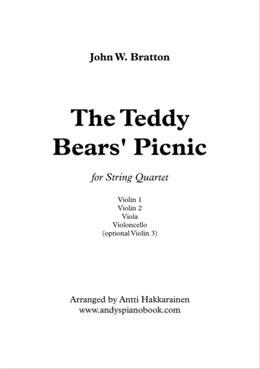 The Teddy Bears' Picnic - String Quartet String Quartet scores gallery preview page 1