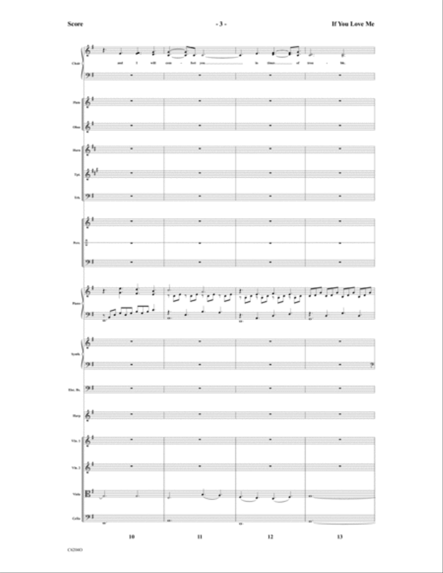 If You Love Me Choir scores gallery preview page 4
