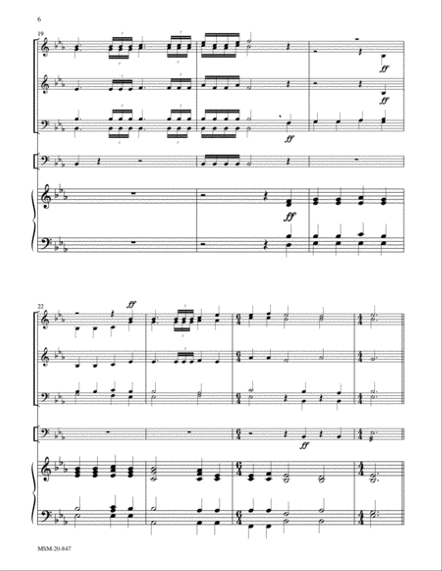 The Church's One Foundation 4-Part scores gallery preview page 4