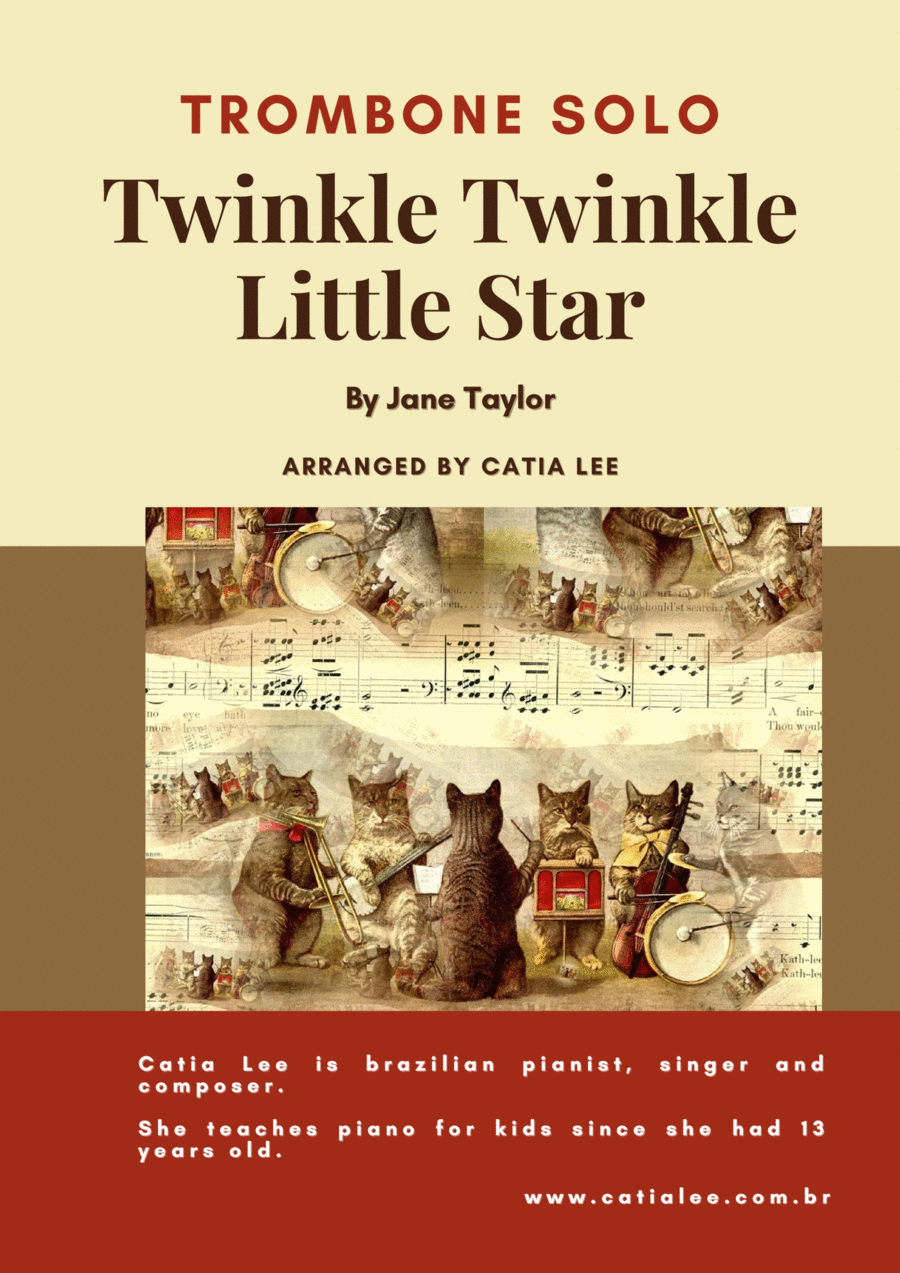 Twinkle Twinkle Little Star - Trombone Solo E Major Trombone Solo scores gallery preview page 1