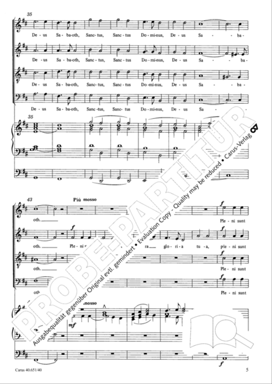 Sanctus, Benedictus and Agnus Dei 4-Part scores gallery preview page 6