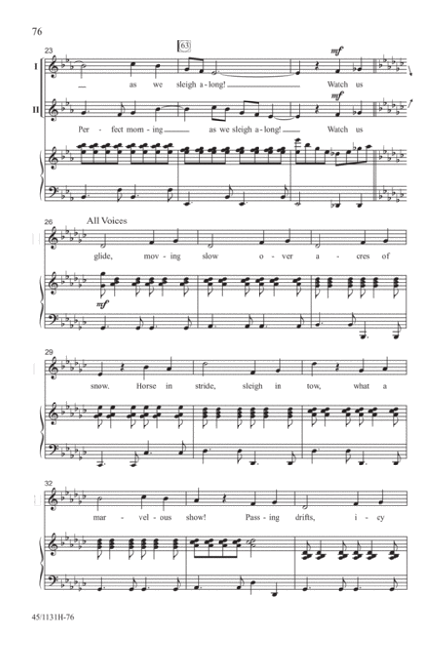 Singable Solutions for Winter Holidays 2-Part scores gallery preview page 76
