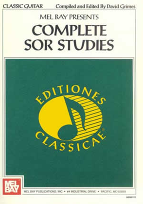 Book cover for Complete Sor Studies for Guitar