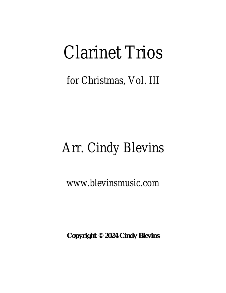 Clarinet Trios for Christmas, Vol. III (12 arrangements) Clarinet Trio scores gallery preview page 5