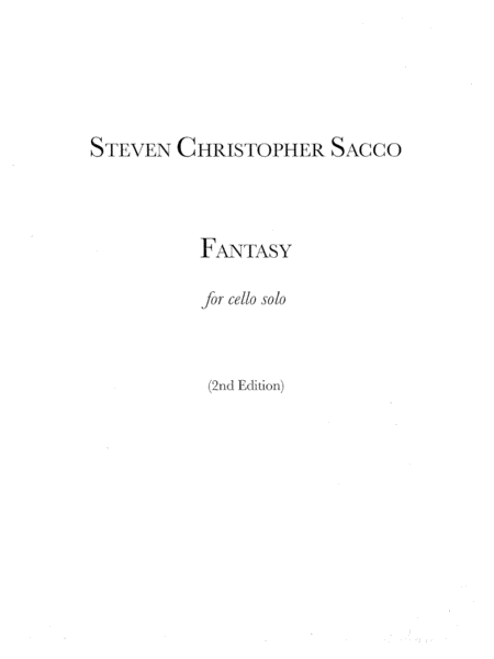 [Sacco] Fantasy for Solo Cello
