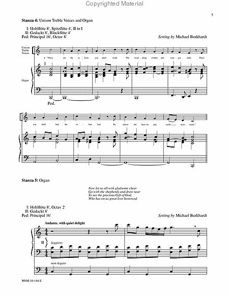 From Heaven Above to Earth I Come by Michael Burkhardt Organ - Sheet Music
