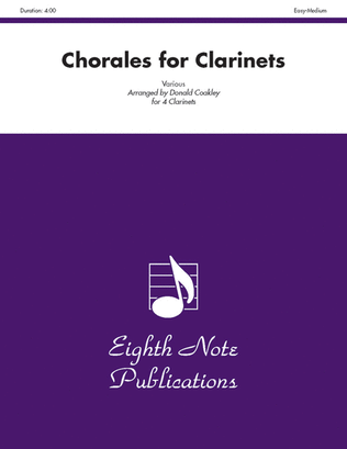 Book cover for Chorales for Clarinets