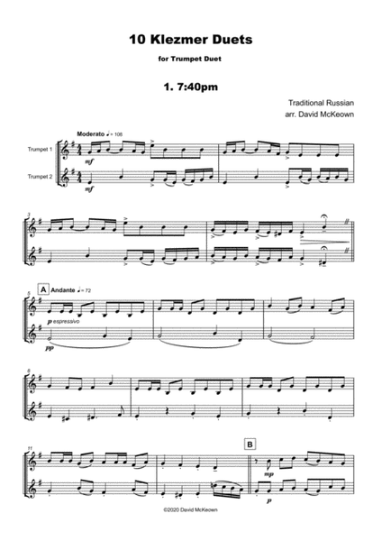 10 Klezmer Duets for Trumpet