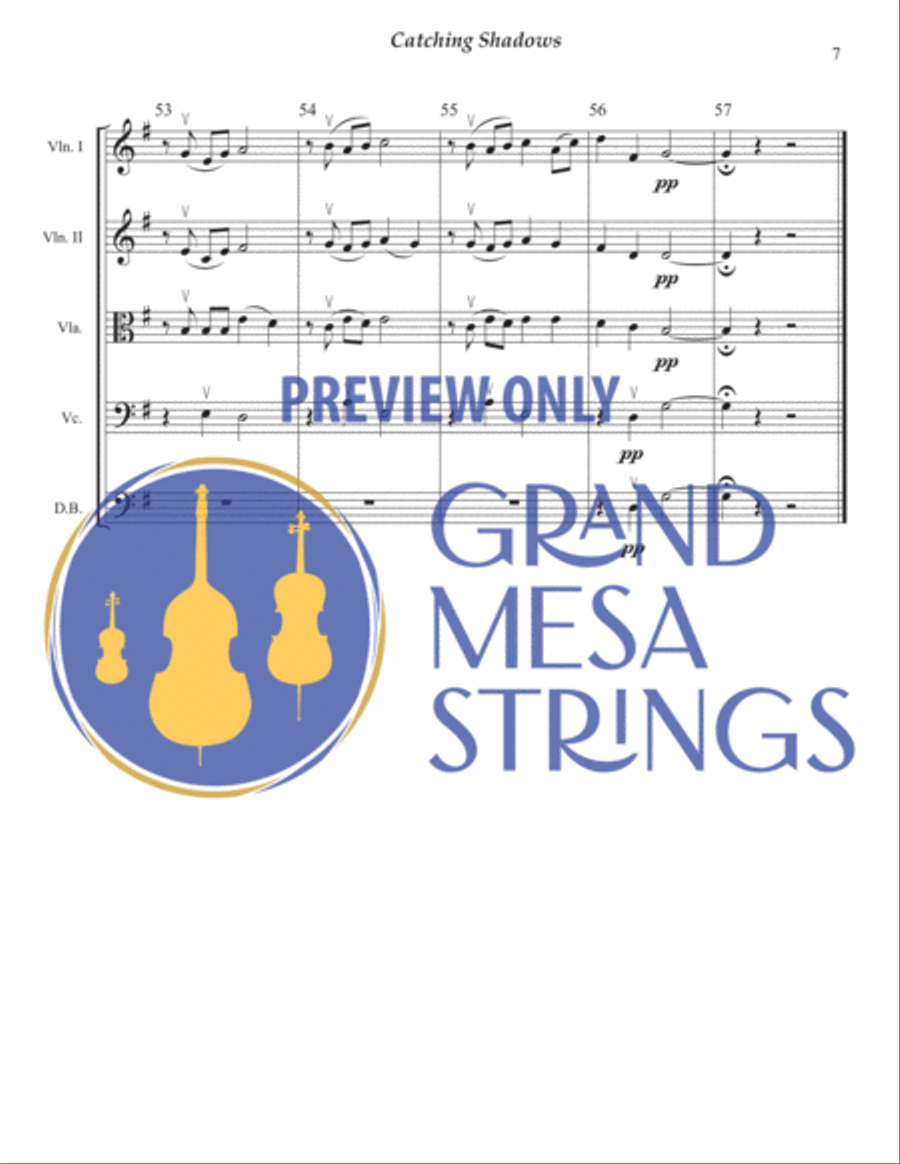 Catching Shadows String Orchestra scores gallery preview page 8