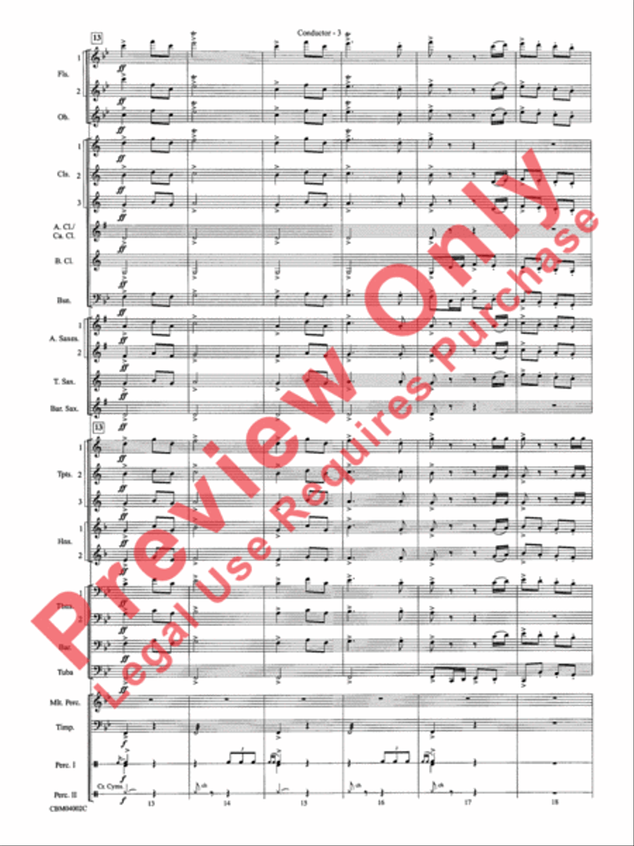 The Dam Busters Concert March Concert Band scores gallery preview page 6