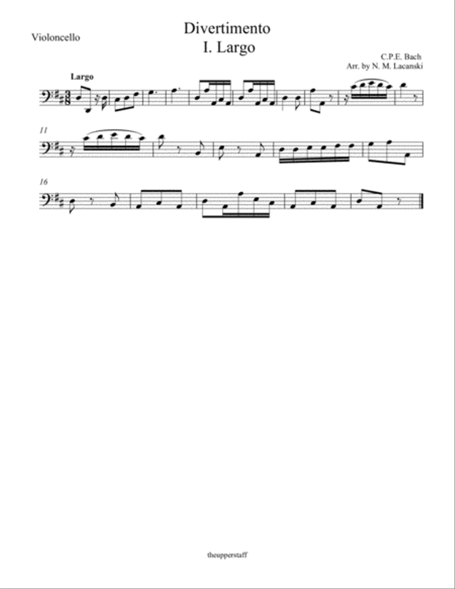 Divertimento I. Largo String Quartet scores gallery preview page 4