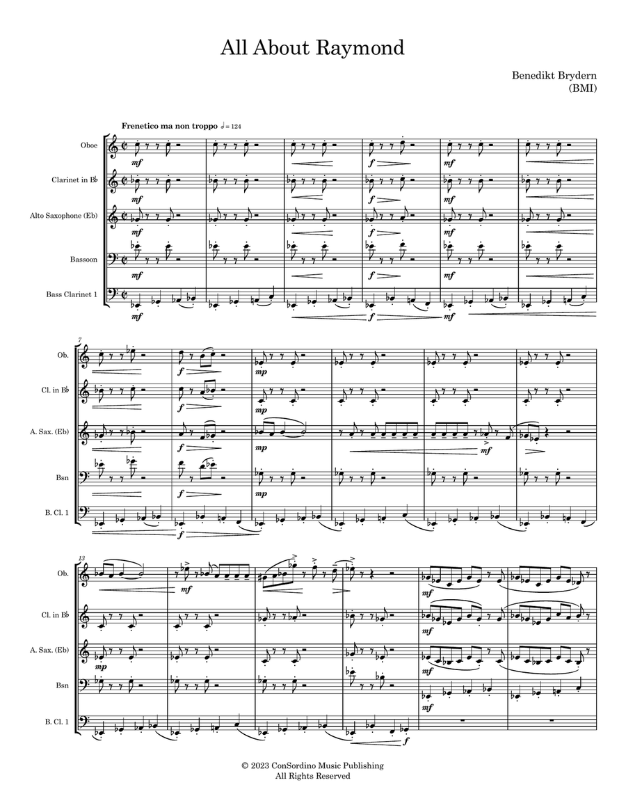 All About Raymond Woodwind Ensemble scores gallery preview page 2