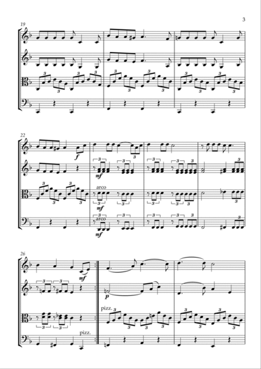 What A Wonderful World String Quartet scores gallery preview page 3