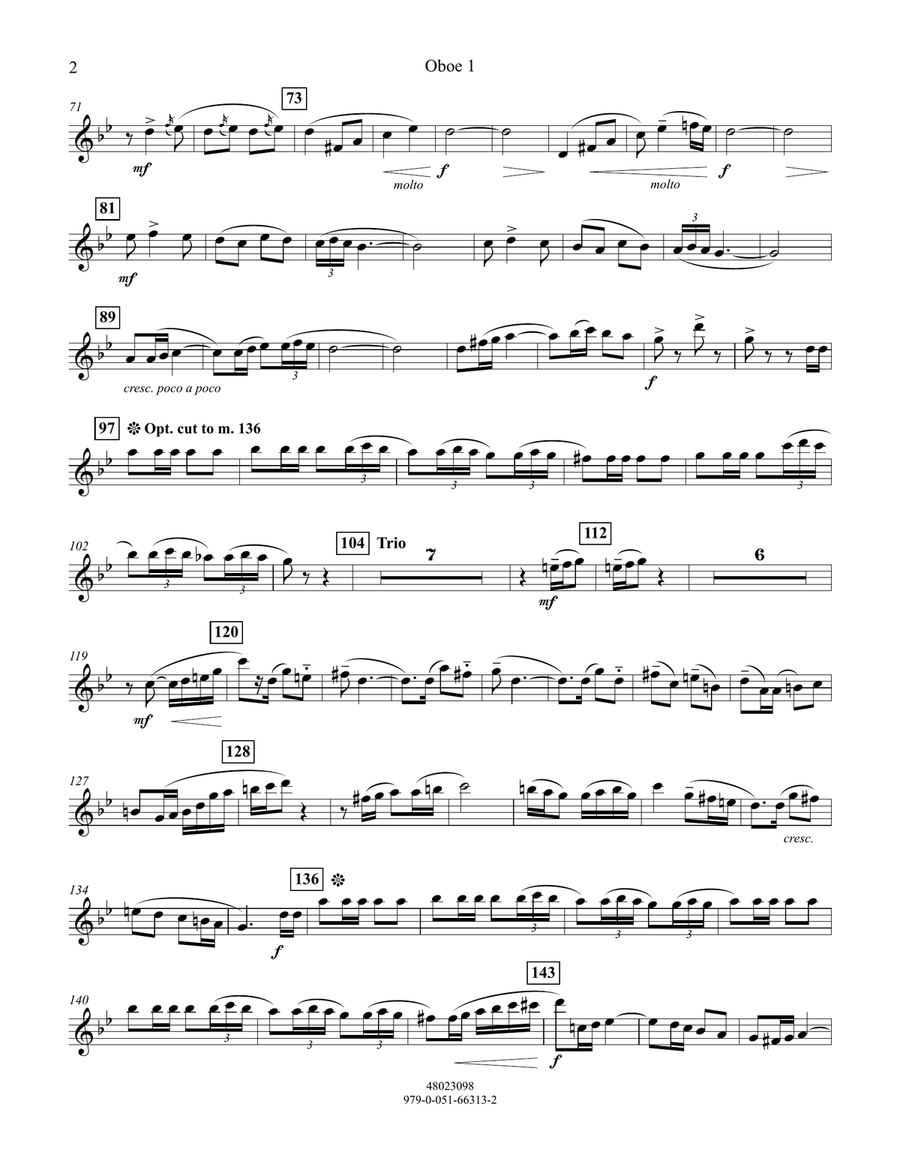 El Gato Montés (The Wild Cat) - Oboe 1 Concert Band scores gallery preview page 2