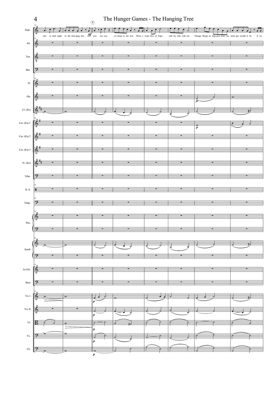 The Hanging Tree Full Orchestra scores gallery preview page 4