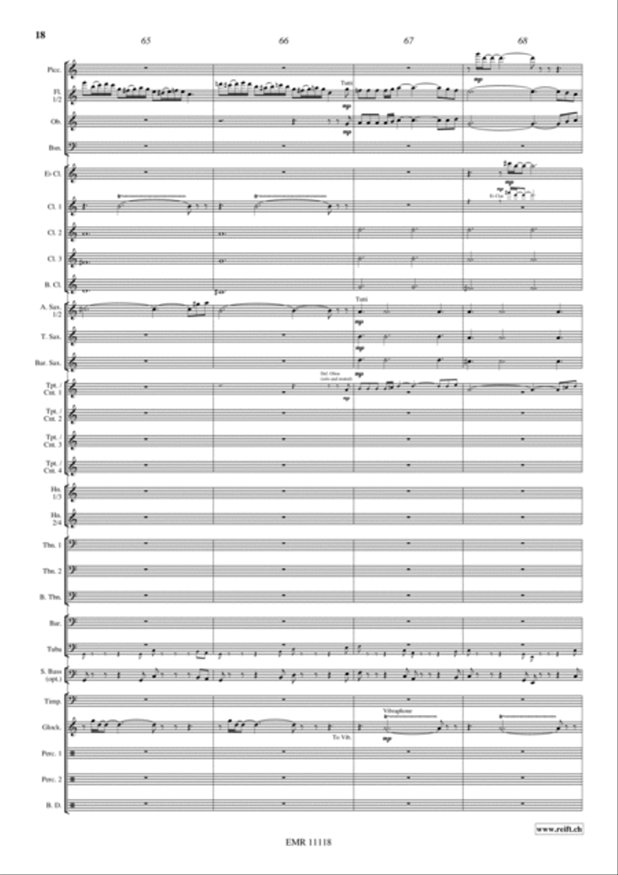 3 Moments Of Happiness Concert Band scores gallery preview page 19