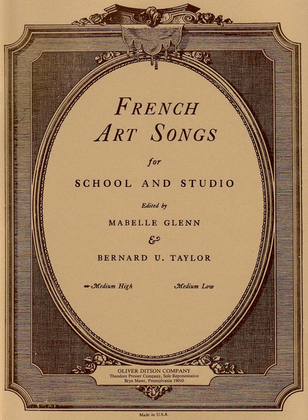 Book cover for French Art Songs, Medium-High
