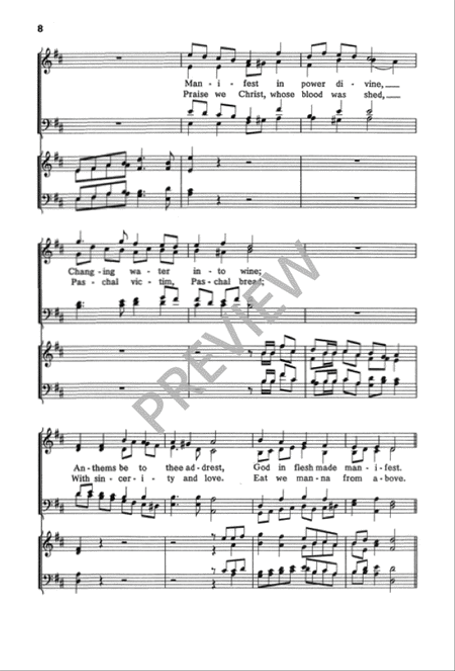 Songs of Thankfulness and Praise / At the Lamb's High Feast We Sing 4-Part scores gallery preview page 9