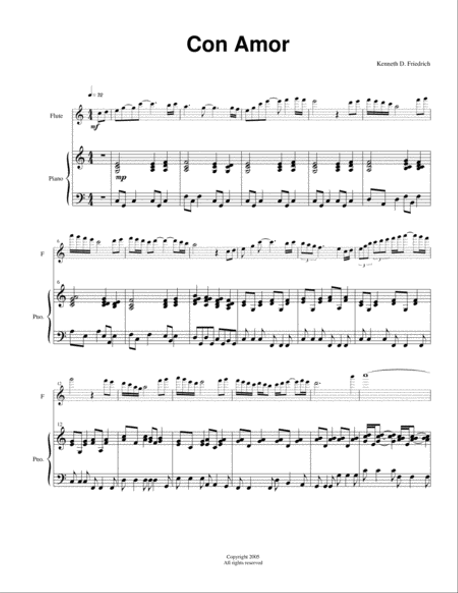 Con Amor Con Amor Flute Solo scores gallery preview page 1