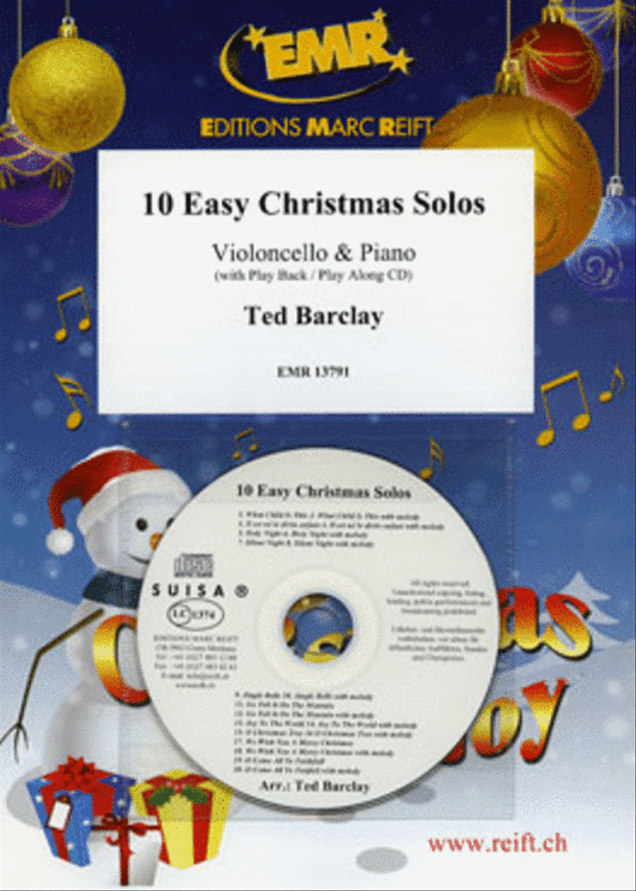 Book cover for 10 Easy Christmas Solos