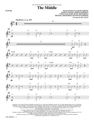 The Middle (arr. Mac Huff) - Guitar