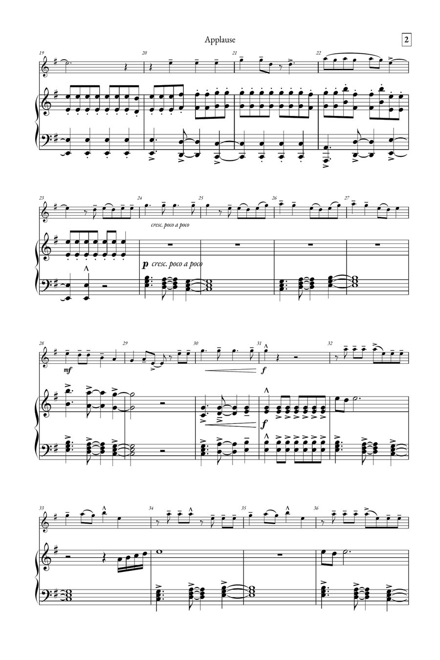 Applause Violin Solo scores gallery preview page 2