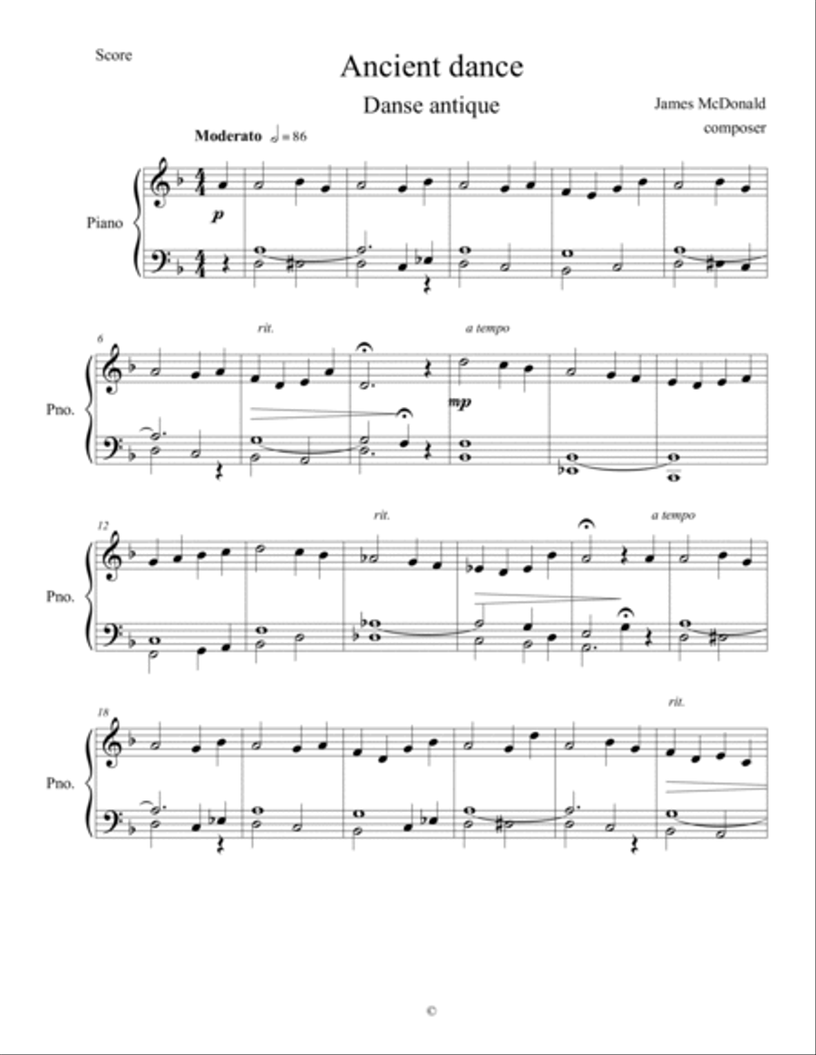 Ancient dance Ancient dance Piano Solo scores gallery preview page 2