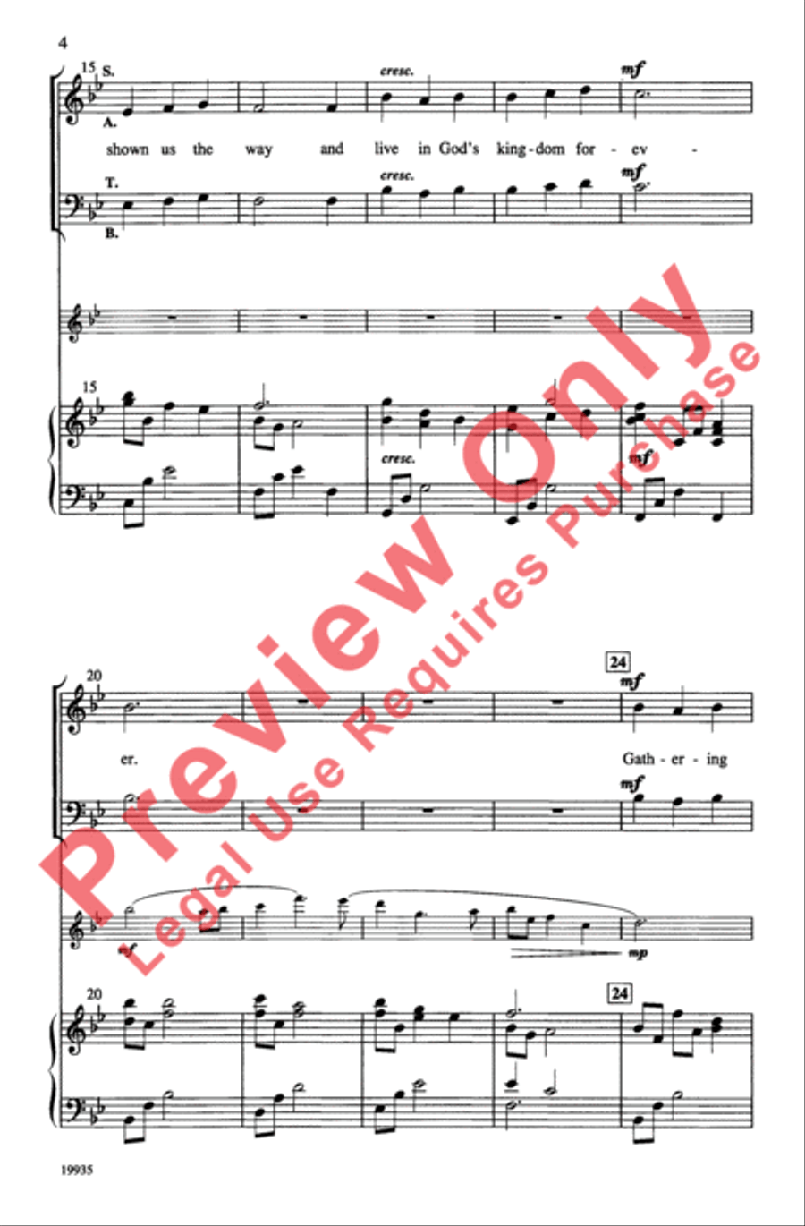 Come to the Water Come to the Water 4-Part scores gallery preview page 4