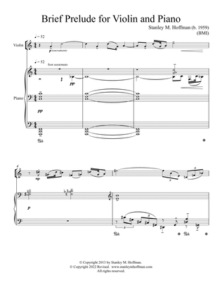 Brief Prelude for Violin and Piano