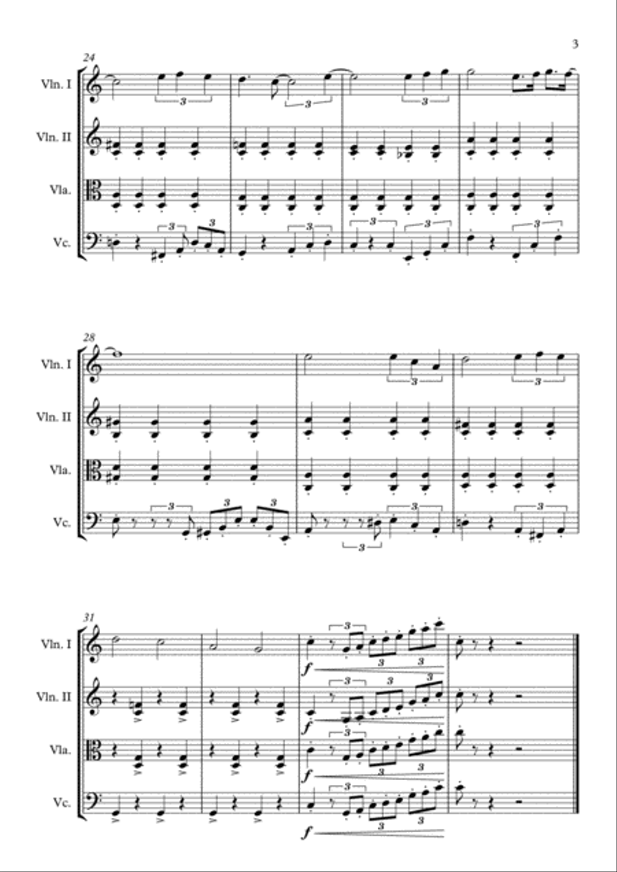 Isn't She Lovely String Quartet scores gallery preview page 3