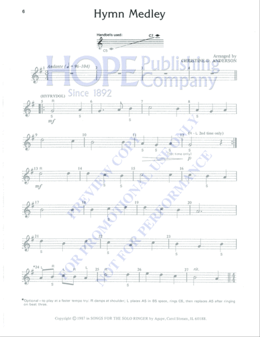 Songs for the Solo Ringer, Vol. 1 Percussion scores gallery preview page 10