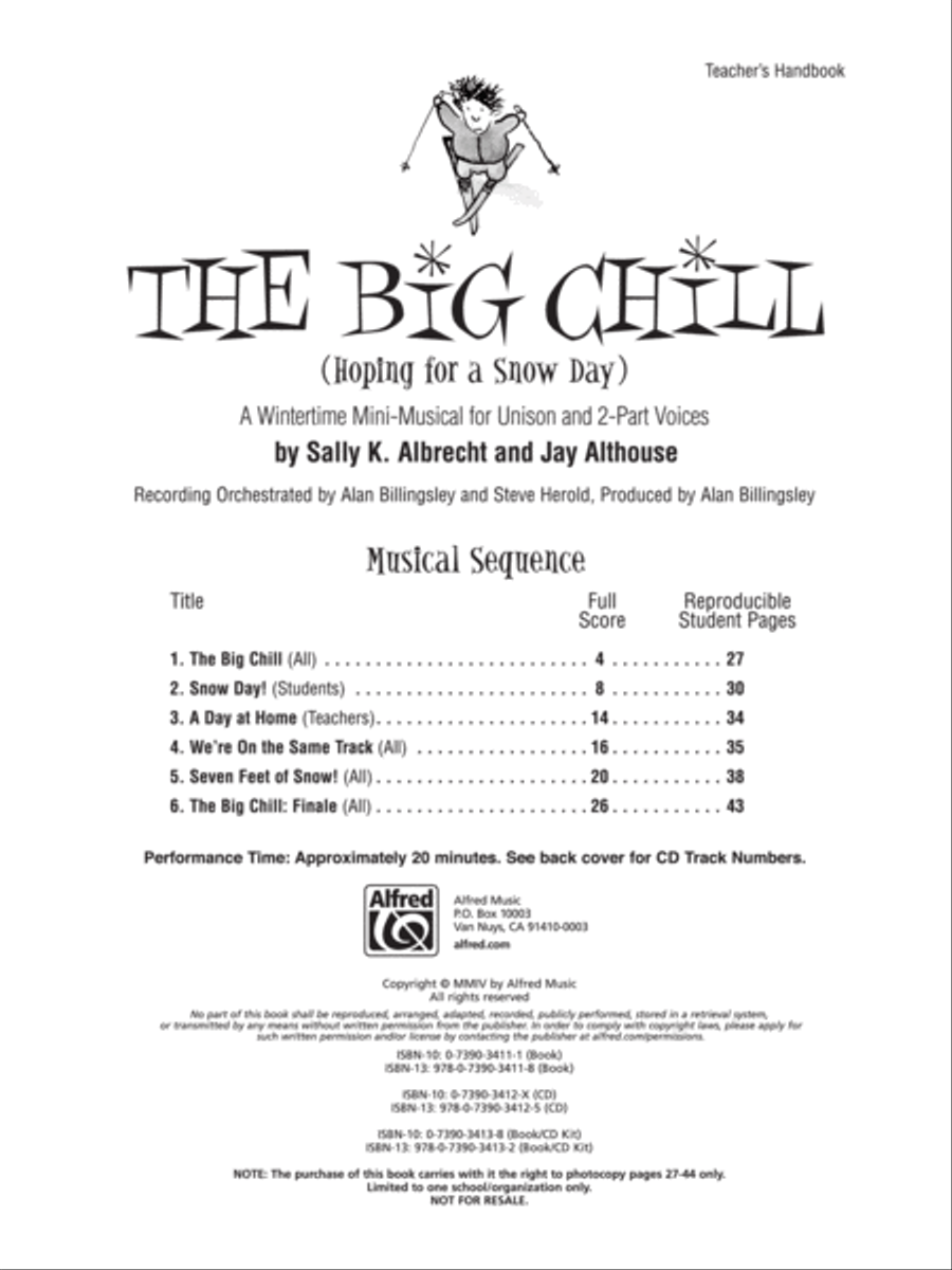 The Big Chill - Teacher's Handbook Unison Choir scores gallery preview page 5