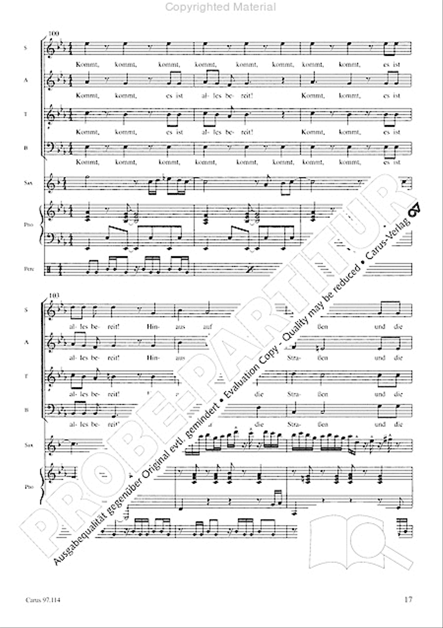 Kommt, es ist alles bereit 4-Part scores gallery preview page 18