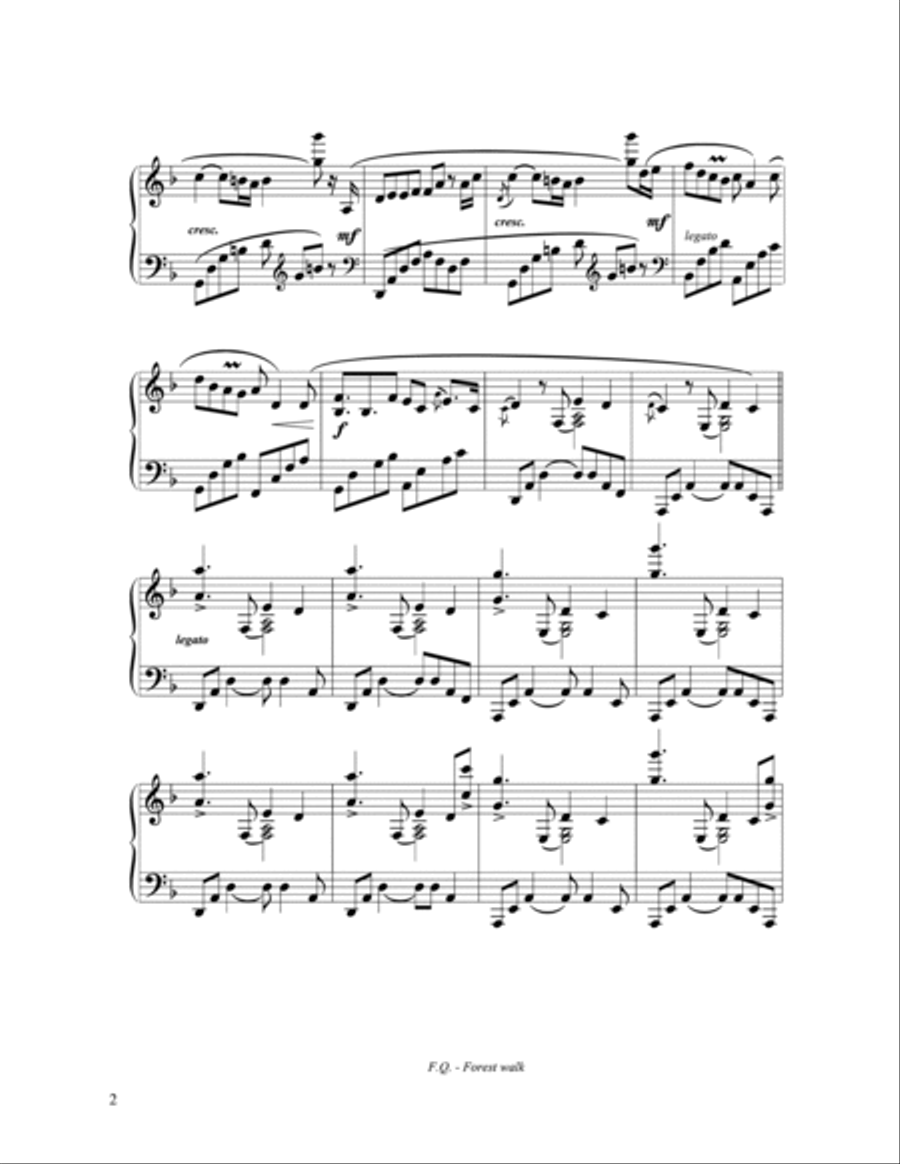 Forest walk Piano Solo scores gallery preview page 3