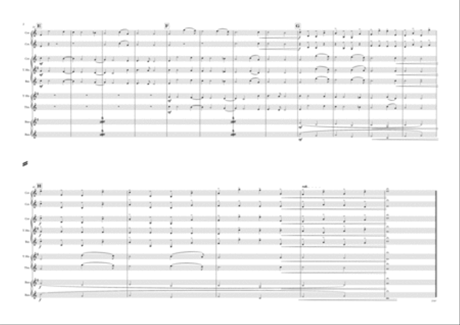 Pachelbel's Canon : excerpt for a wedding procession. Brass Ensemble scores gallery preview page 2