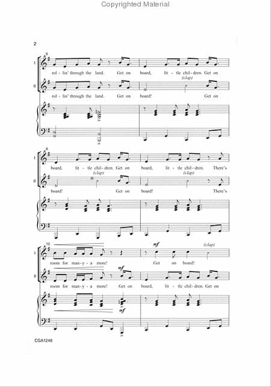 Get On Board, Little Children SSA scores gallery preview page 2