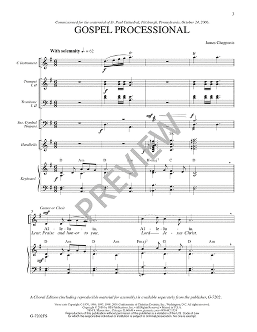 Gospel Processional - Full Score and Parts