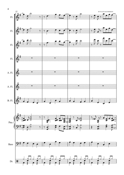 POKAREKARE ANA - Flute Choir & Rhythm Section (Full Score) image number null