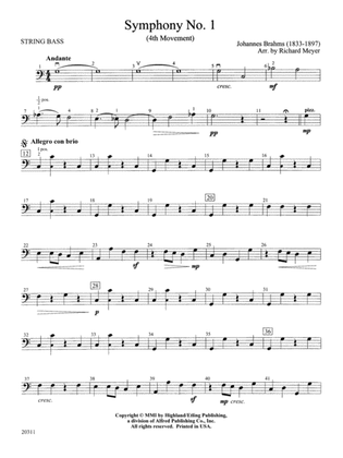 Symphony No. 1 (4th Movement ): String Bass