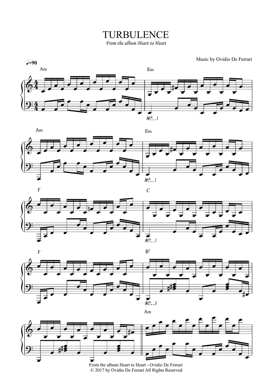 Turbulence (Piano solo) Turbulence (Piano solo) Piano Solo scores gallery preview page 2