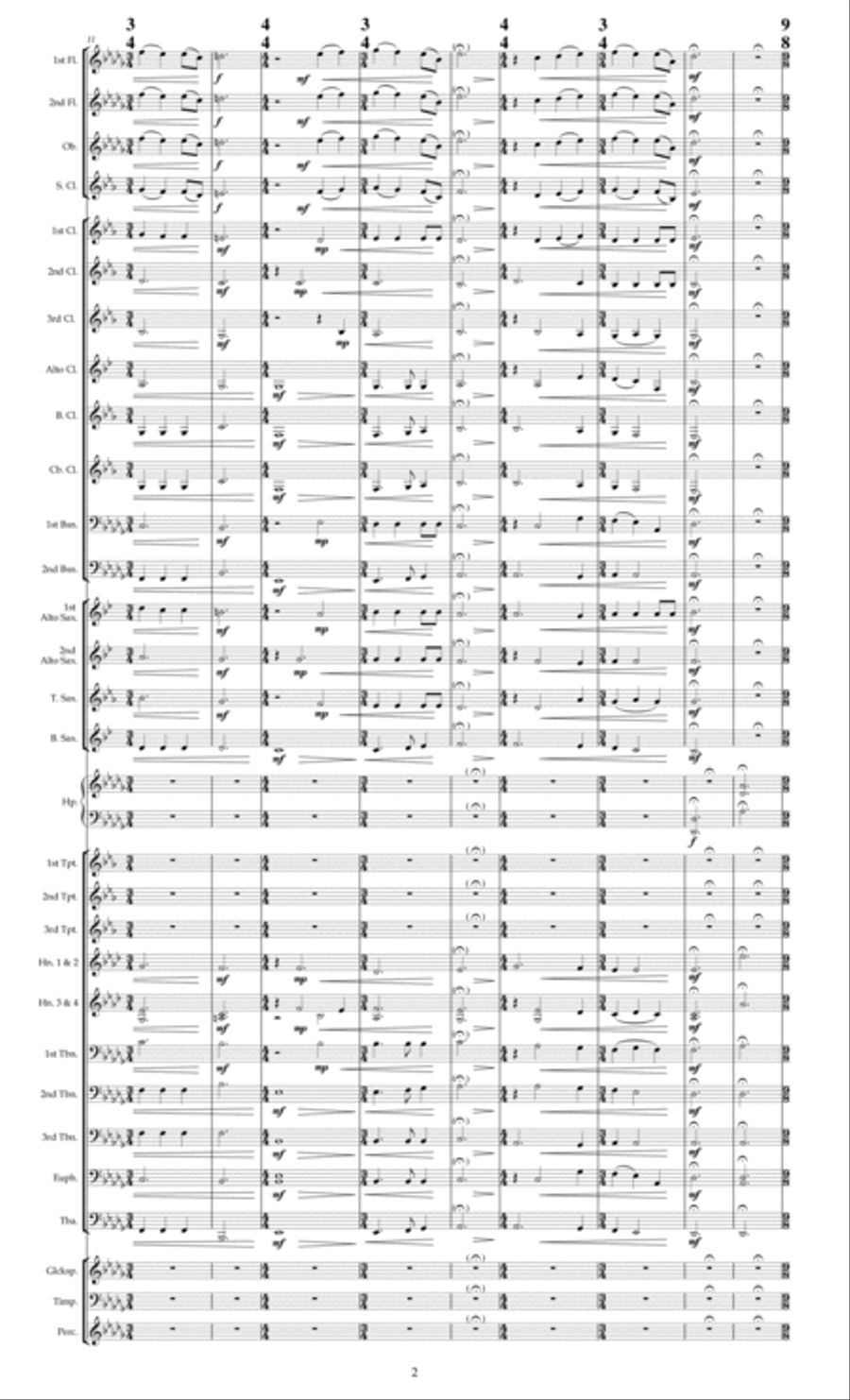 Embers (for Wind Ensemble) Concert Band scores gallery preview page 2