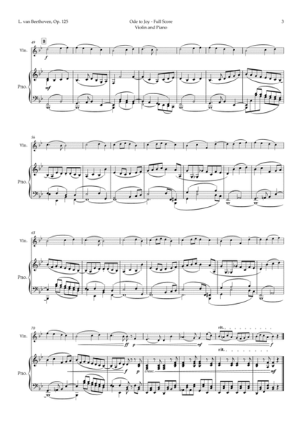 Ode to Joy by Beethoven for Violin and Piano image number null