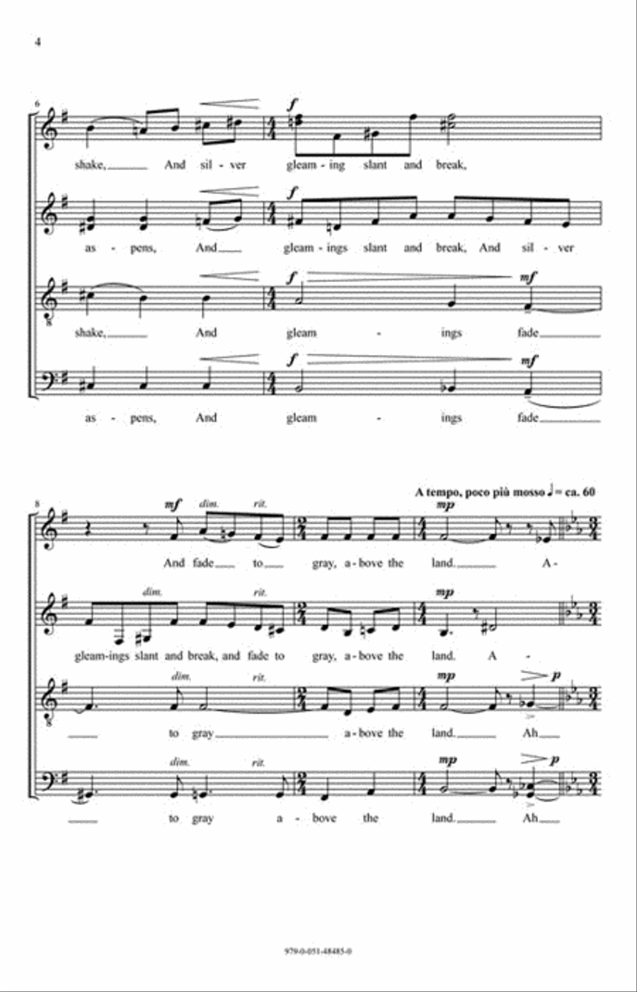 Softly There Falls the Silver Rain Divisi scores gallery preview page 3