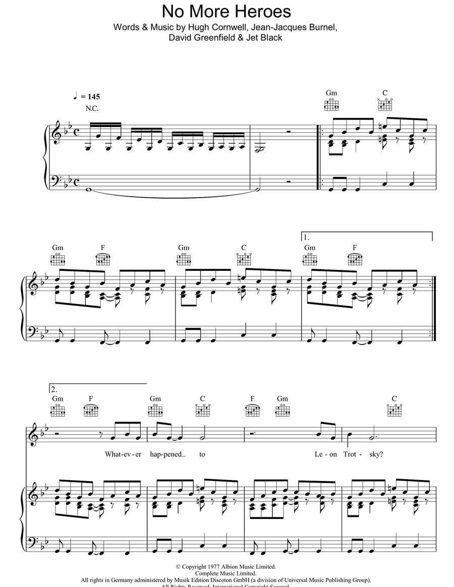 No More Heroes No More Heroes Guitar scores gallery preview page 1