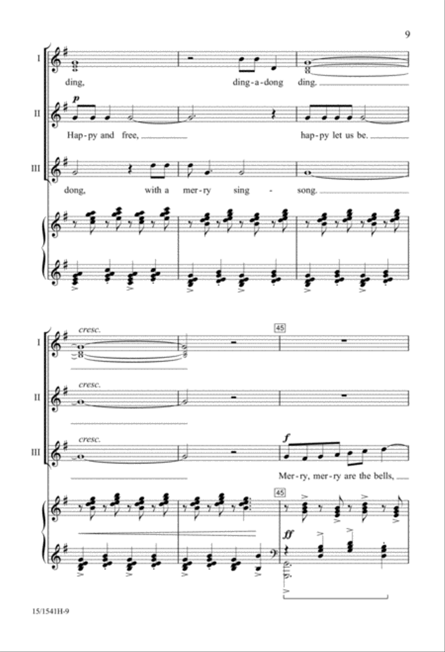 Merry Are the Bells 3-Part scores gallery preview page 9