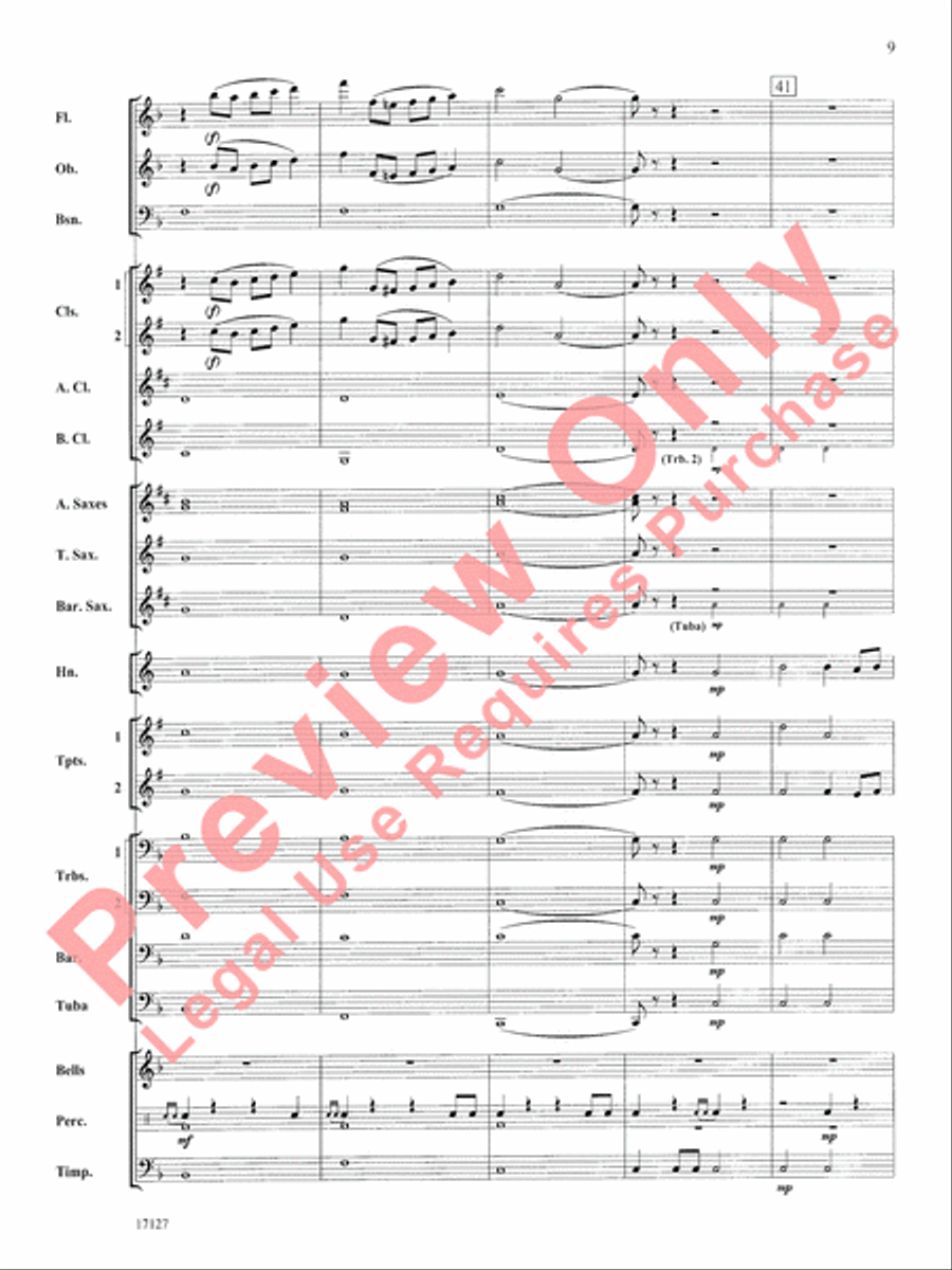 The Earl of Oxford's March Concert Band scores gallery preview page 10