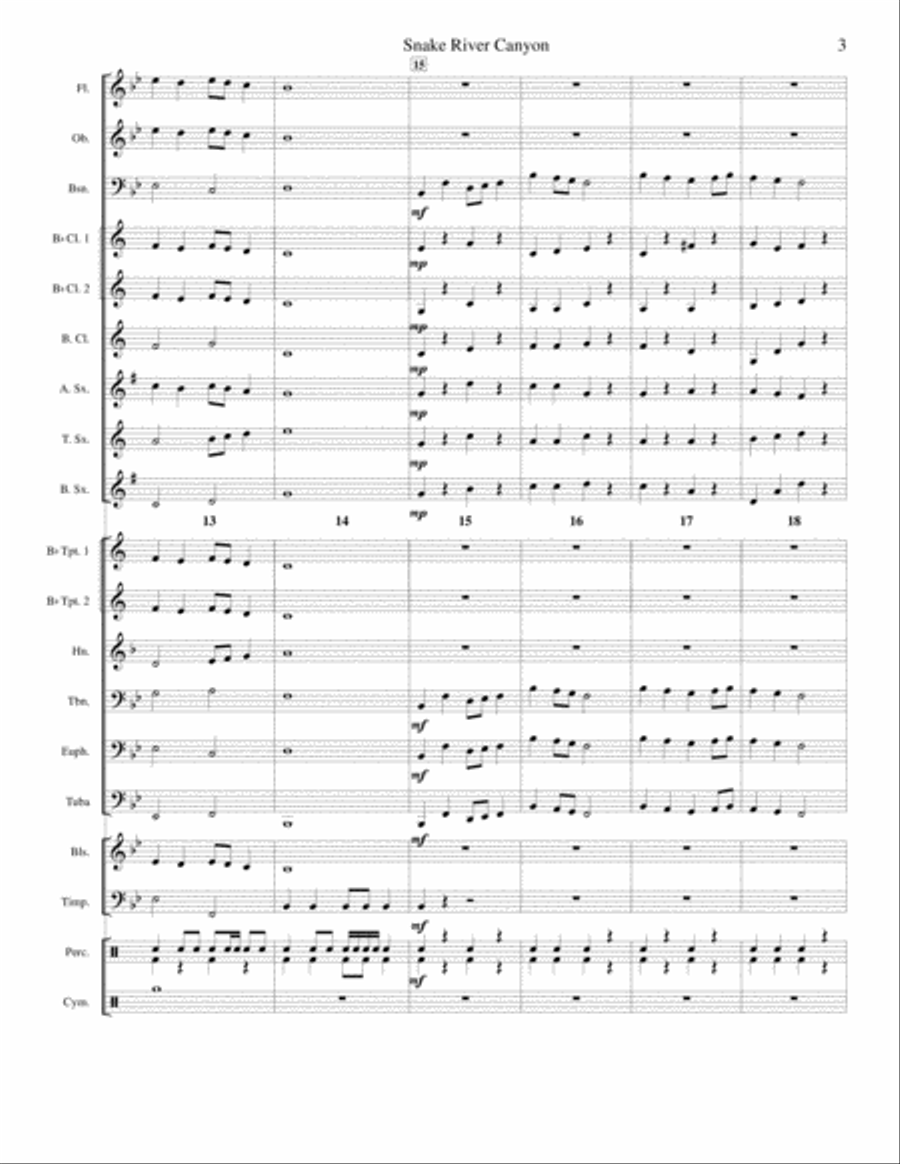 Snake River Canyon Concert Band scores gallery preview page 3