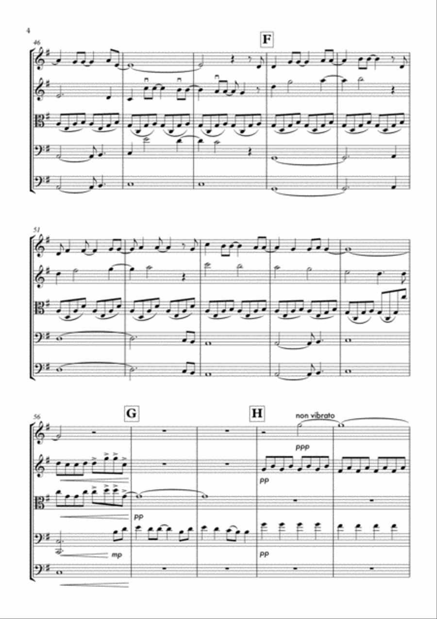 A Million Dreams String Quintet scores gallery preview page 4