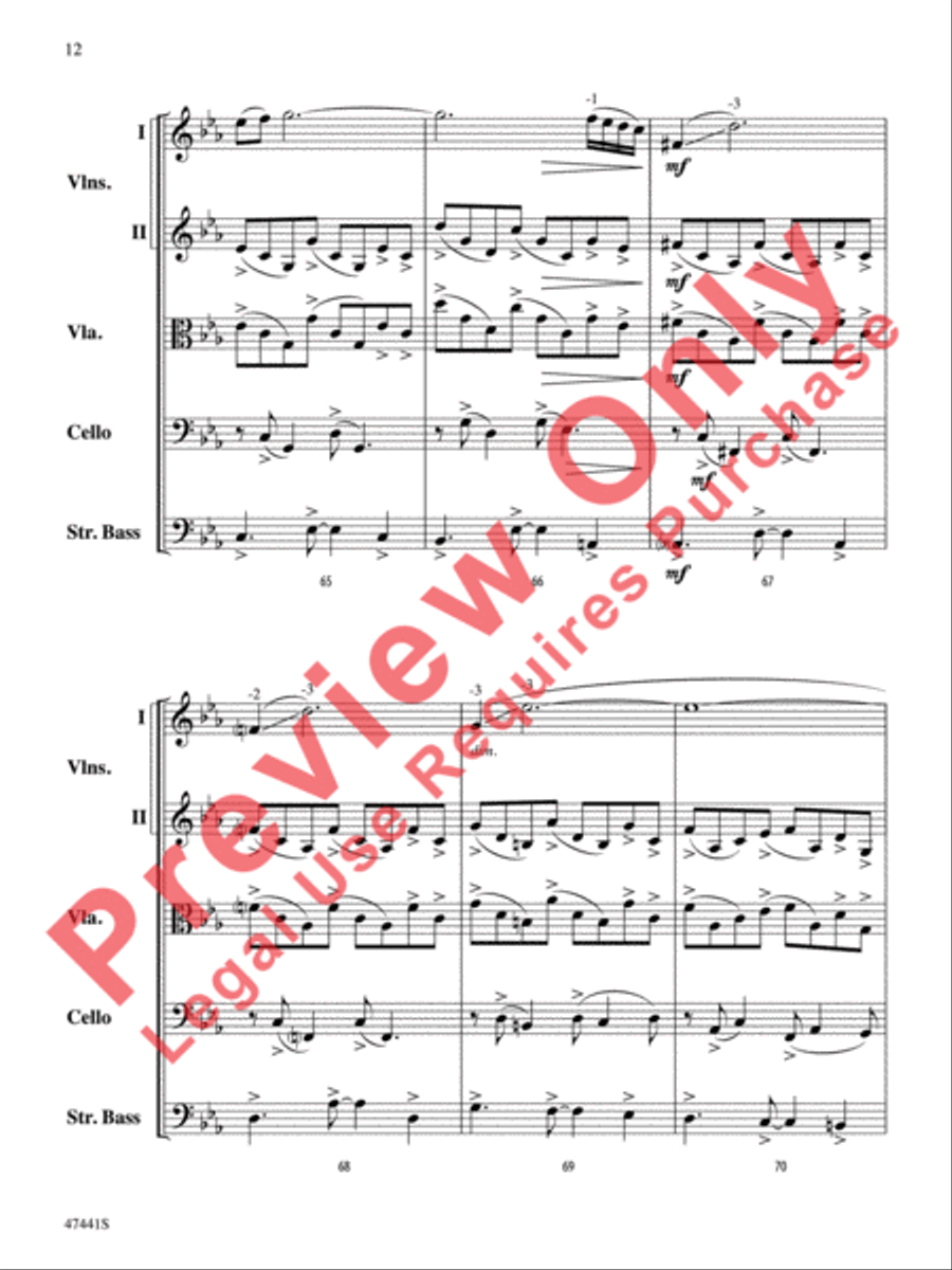 Milonga del Angel String Orchestra scores gallery preview page 13
