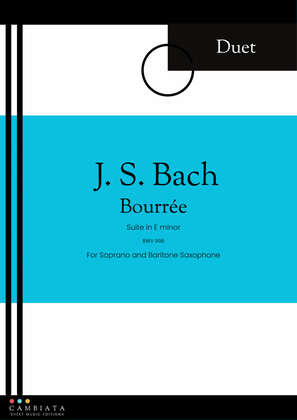 Book cover for Bourée - For soprano and baritone sax (Duo)